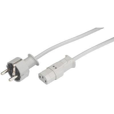 Mains Cable  H05VV-F3G x 0.75mm² IEC inline jack
