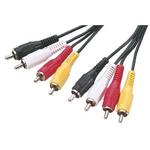 Audio Connection Cable 4 x RCA plug to 4 x RCA plug 1.2m-10m 