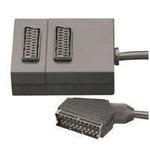 2 Way Scart Splitter Box Nickel Plated