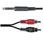 6.3mm Stereo Plug To 2x RCA Phono Plugs <B>Choose From Various Lengths</b>