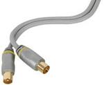 Gold Plated Coaxial Plug to Coaxial Socket Lead - 1.5M, 3M & 10M 