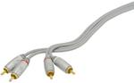 2 x RCA Phono Plugs to 2 x RCA Phono Plugs - 1.5m, Silver Collection 