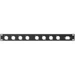 RCP-8734U Rack Panel Punched Holes 8 x D Series IEC Plug 1RS 