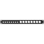 RCP-8715U Rack Panel Punched Holes 8 x 6.3mm Jack 1RS 