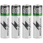 NiMH Rechargeable Batteries, AA Size, Set of 4 