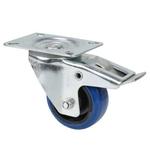 Adam Hall Swivel Castor 80mm with Blue Wheel & Brake 