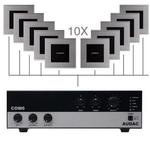Audac Cielo 100 with COM6 Amp & 10 x CS2.1 & CTR06 