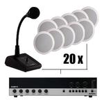 Audac Cielo 200 with COM12 Amp & 20 x CS55 Ceiling Speakers 