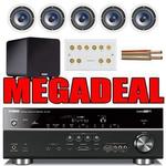 Yamaha RX-V673 7.1 Amplifier Polk RC60i Ceiling Speakers and Subwoofer 