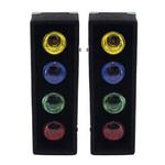 8 Lamp Light Box With Built In Controller Featuring Sound To Light Function, Speed Control and Carry Handle 