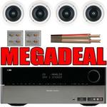 Dual Zone 4 x JBL Ceiling Speaker & HK3390 Amplifier Kit MEGADEAL 