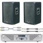 Pro 600 Amplifier with 2 x NJS Speakers & Cables 