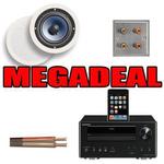 Onkyo DR-645 Polk RC60i Ceiling Speakers Cable & Wallplate Megadeal 