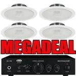 SA-100 Amplifier with 4 x Ceiling Speakers and 100M Cable 