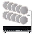 Audac Cielo 120 Ceiling Speaker Set +/-120m&sup2; COM24 + 10X CS75 
