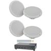 2 Pairs of 100W Ceiling Speakers, 100m Cable &amp; 4-Way Switch MEGADEAL 