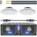 2 or 4 Speakers for Ceiling  50M Cable and 3.5MM Cable for iPod 