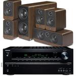 Onkyo TX-NR509 5.1 AV Receiver with Q Acoustics Cinema Pack - Walnut 