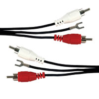 2 x PHONO TO 2 x PHONO WITH GROUND WIRE