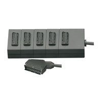 Scart Splitter 5 Way Nickel Plated
