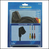 Switched Scart Plug to 3x RCA Phono Plugs