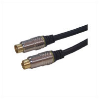 Gold Plated S-VHS 4-Pin Mini DIN Plug To 4 Pin Mini DIN Plug 2m