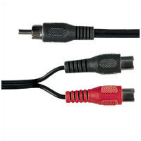 RCA Phono Plug To 2 X RCA Phono Sockets 0.2m