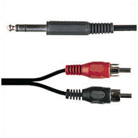6.3mm Stereo Plug To 2x RCA Phono Plugs Various Lengths