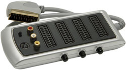 SWITCHED SCART (4-1) WITH 3 x RCA & S-VIDEO COMBINATION BOX