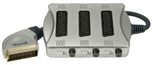 Masterclass 3-Way Switched Scart Splitter Box