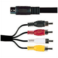 5 Pin Din Plug To 4 X RCA Phono Plugs 1.2m