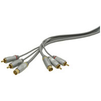 S-VHS & 2 RCA Phono Plugs to S-VHS & 2 RCA Phono Plugs Silver Link Collection Various Lengths