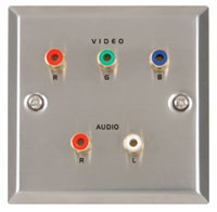 RGB Component Video/Audio Steel Wallplate
