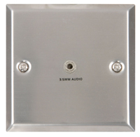 3.5mm Audio Socket Steel Wallplate