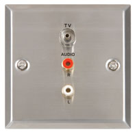 TV & Audio Steel Wallplate