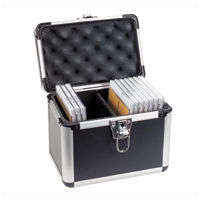 Black Plastic Flight Case Holds 100 CDs
