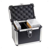 Black Plastic CD Flight Case Holds 60 CDs