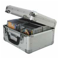 Robust Aluminium Flight CD Case Holds 40 CDs