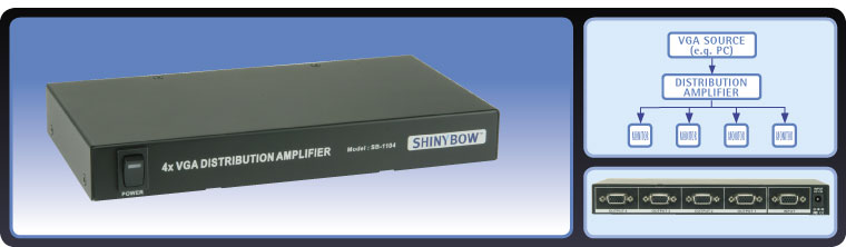 4-Way VGA Distribution Amplifer