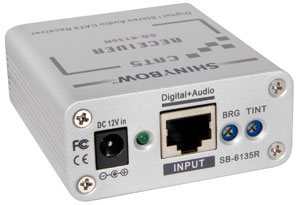 SB-6135R CAT 5 Digital Audio/Video + Stereo Audio Receiver