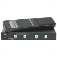 4-Way Stereo Audio Switcher With IR Remote Control