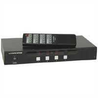 4 x 4 AV Matrix Switcher With IR Remote Controler