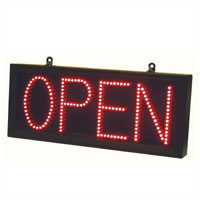 LED Panel Displaying �OPEN�