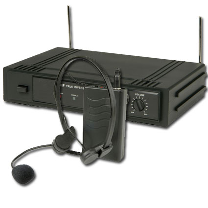 1 Channel UHF Wireless Headset Microphone System