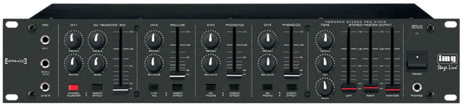 IMG Stageline MPM-400 4 Channel Powered Mixer 2 x 150W