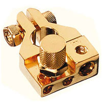 Negative (-) Gold Plated Battery Clamp 1 Output Wingnut Connection