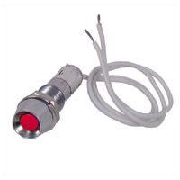 Pair Of Flashing Red LEDs in Metal Body 12Vdc