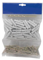Wall Plug and Screw Set - 8mm