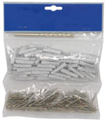 Wall Plug and Screw Set - 6mm