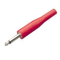 Heavy Duty 6.3mm Mono Jack Plug Red or Black